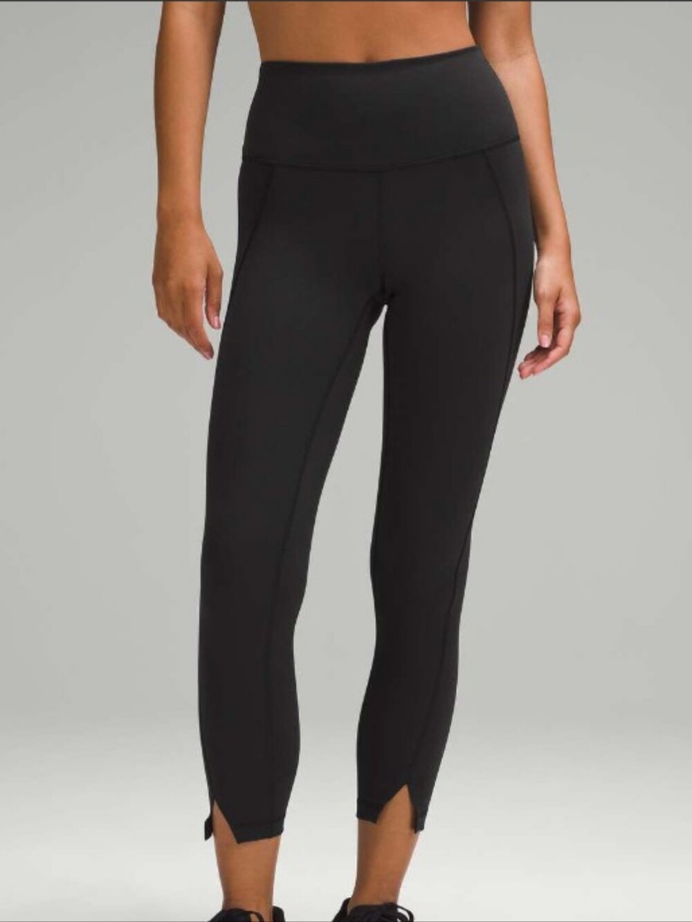 Lululemon Wunder Train High-Rise Tight 25" Hem Slit Black EUC
